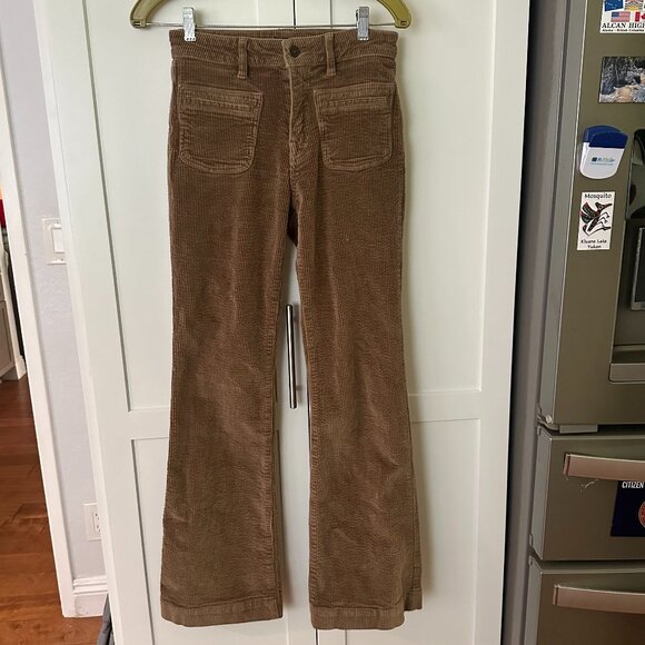 Prana Pants - Womens Corduroy Lt. Brown Pants, Prana Size: 4/27